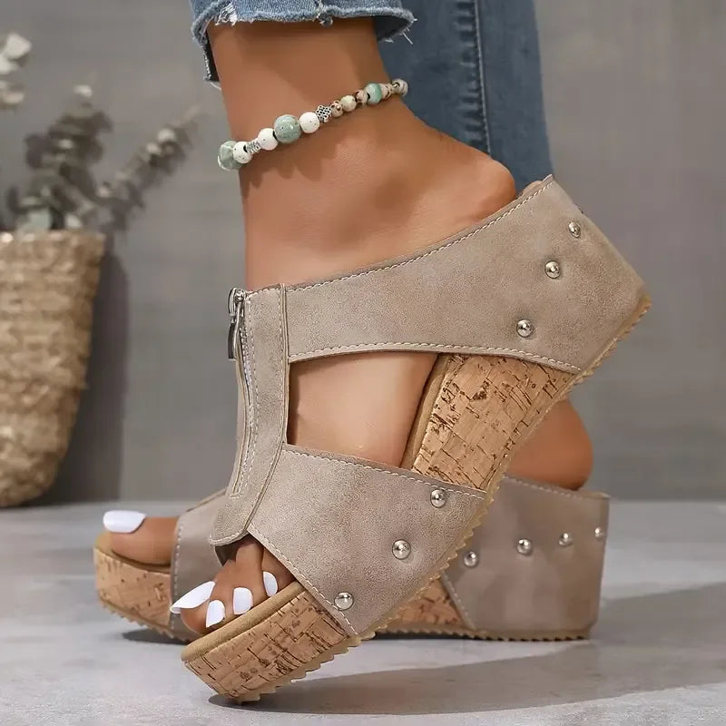 Margaux™ | Sandales orthopédiques à talon compensé