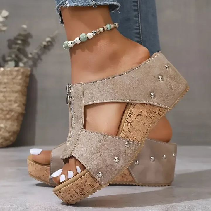 Margaux™ | Sandales orthopédiques à talon compensé