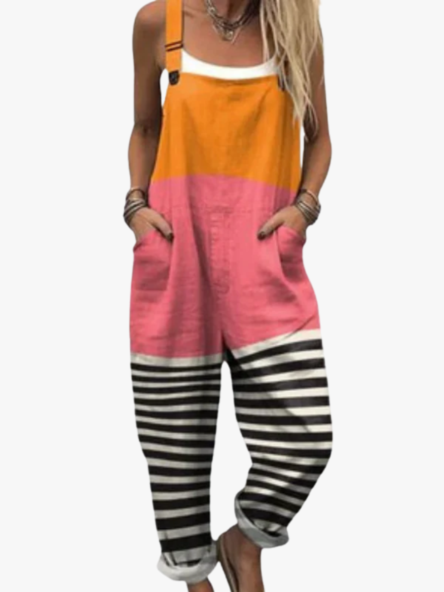 SALOPETTE COULEURS CONTRASTÉES POUR FEMMES