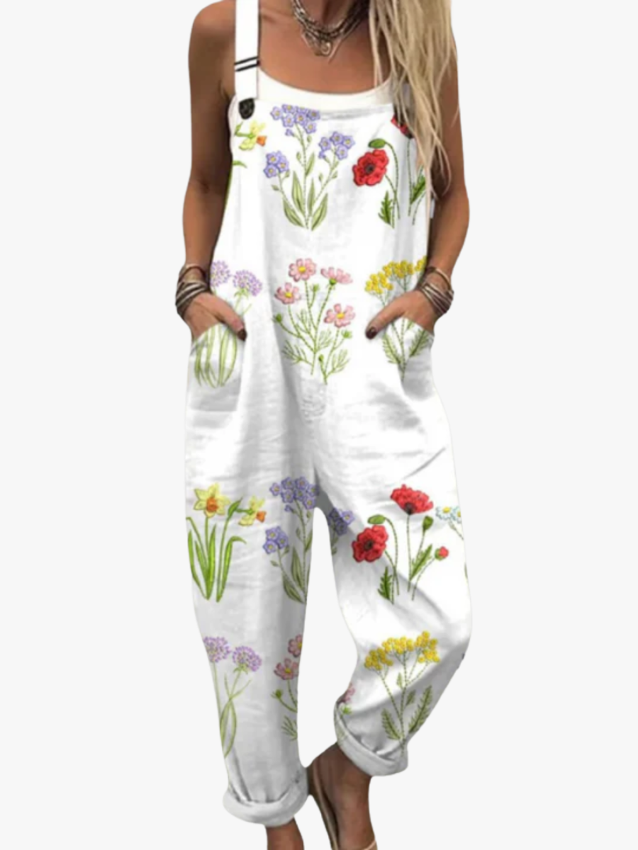 SALOPETTE FLEURS PRINTANIÈRES POUR FEMMES