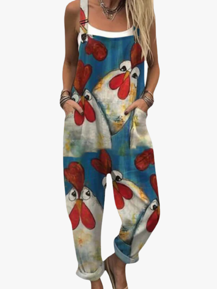 SALOPETTE POULES ARTISTIQUES POUR FEMMES