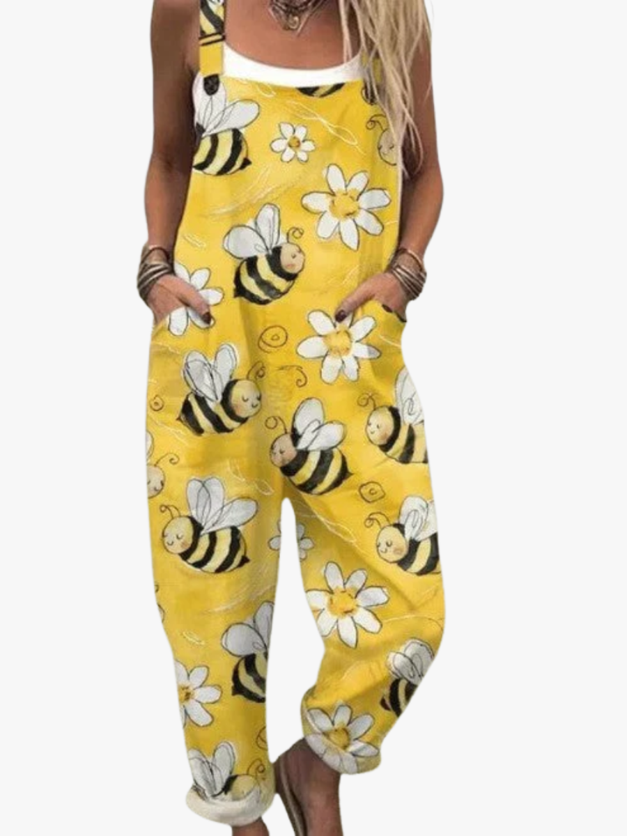 SALOPETTE ABEILLES FLEURIES POUR FEMMES