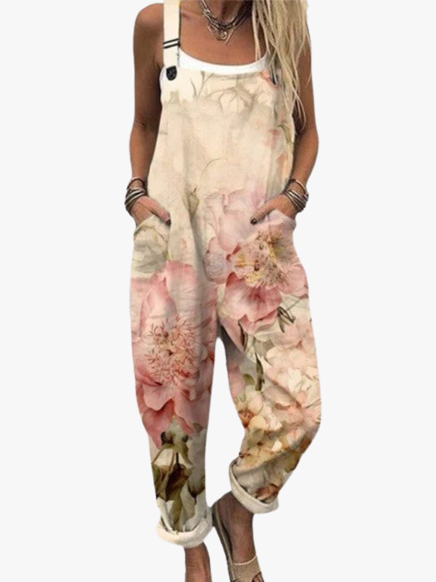 SALOPETTE FLEURS PASTEL POUR FEMMES