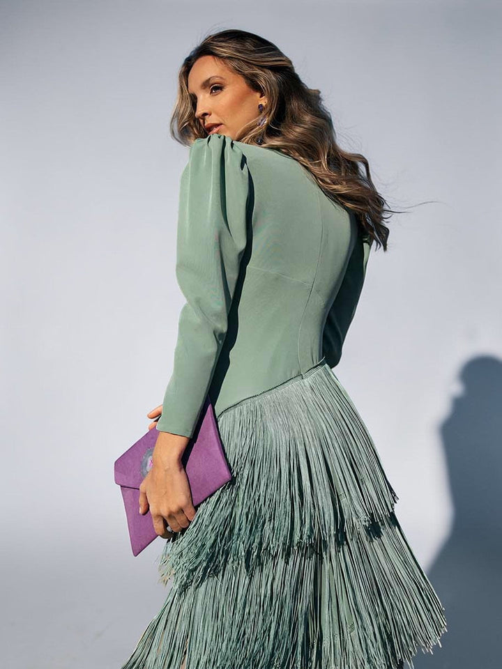 Héloïse | Robe à Franges Élégante
