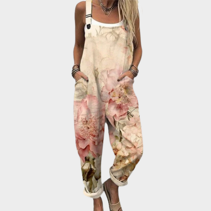 SALOPETTE FLEURS PASTEL POUR FEMMES