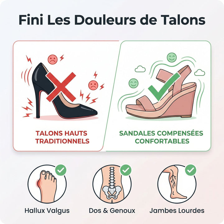 Pauline |  Tarragone à semelle talon compensé confort de 7,5 cm