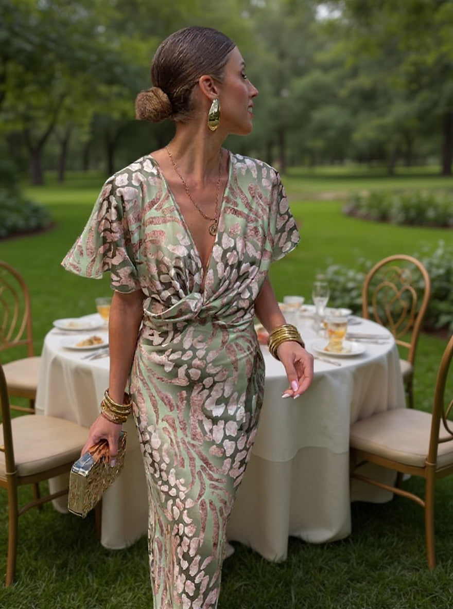 Flavie™ - Robe Midi Cuivré