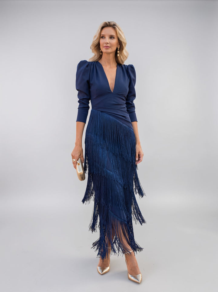 Héloïse | Robe à Franges Élégante