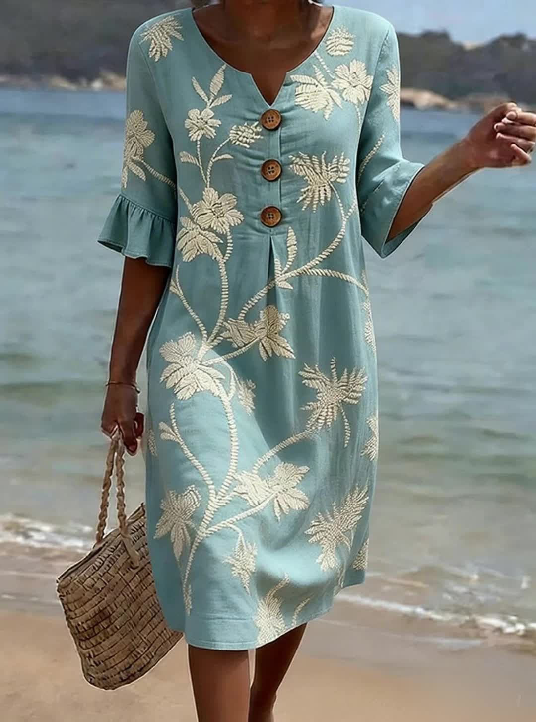 Sixtine | Robe Décontractée Femme à Imprimé Floral