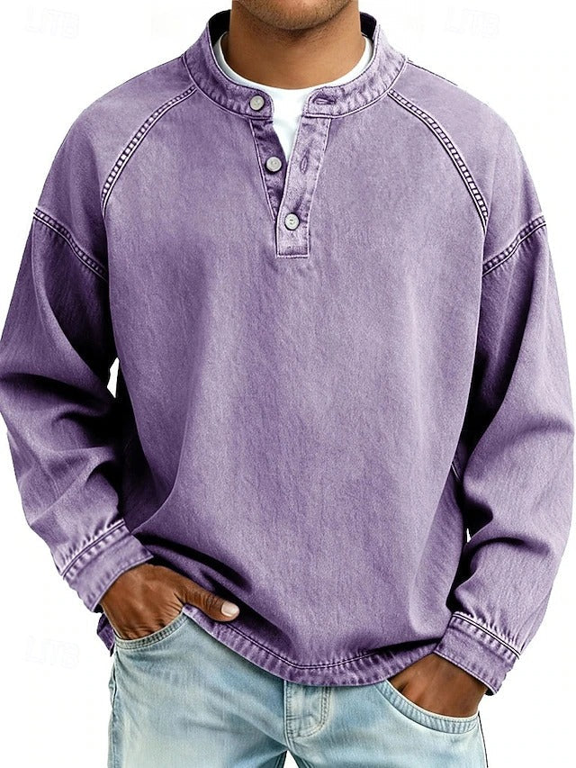 Sweat-shirt Céleste au look délavé vintage – coupe ample
