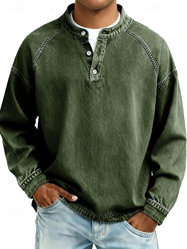 Sweat-shirt Céleste au look délavé vintage – coupe ample