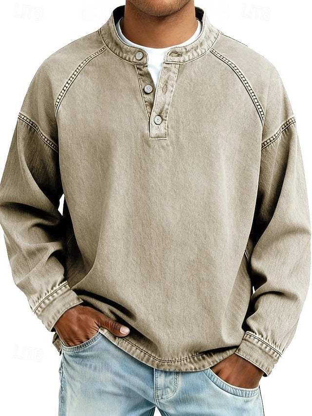 Sweat-shirt Céleste au look délavé vintage – coupe ample