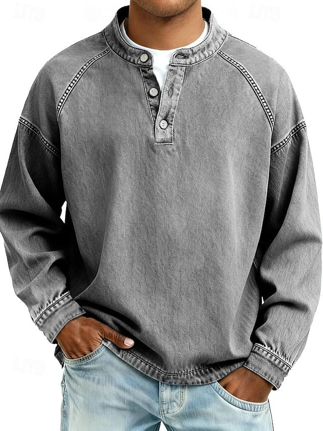 Sweat-shirt Céleste au look délavé vintage – coupe ample