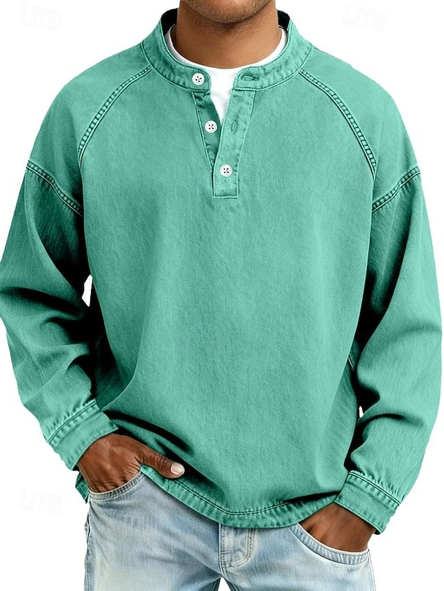 Sweat-shirt Céleste au look délavé vintage – coupe ample
