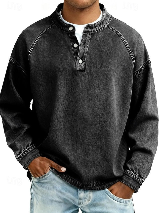 Sweat-shirt Céleste au look délavé vintage – coupe ample