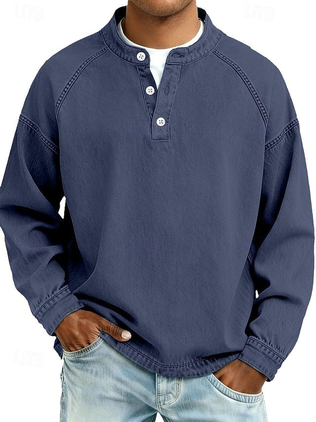 Sweat-shirt Céleste au look délavé vintage – coupe ample