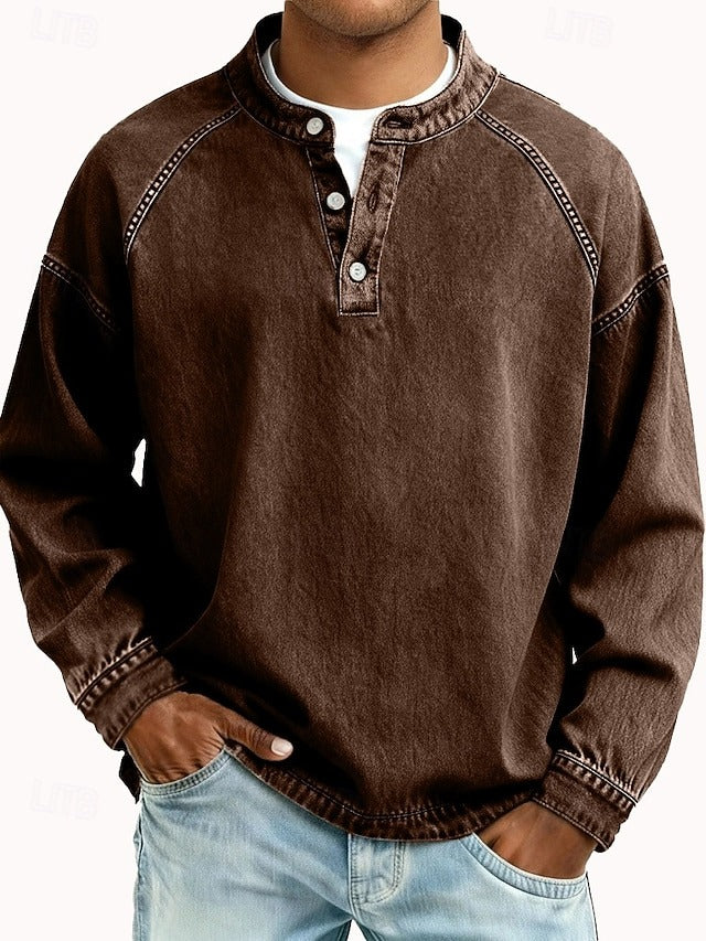 Sweat-shirt Céleste au look délavé vintage – coupe ample