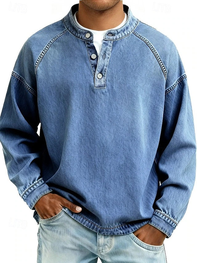 Sweat-shirt Céleste au look délavé vintage – coupe ample