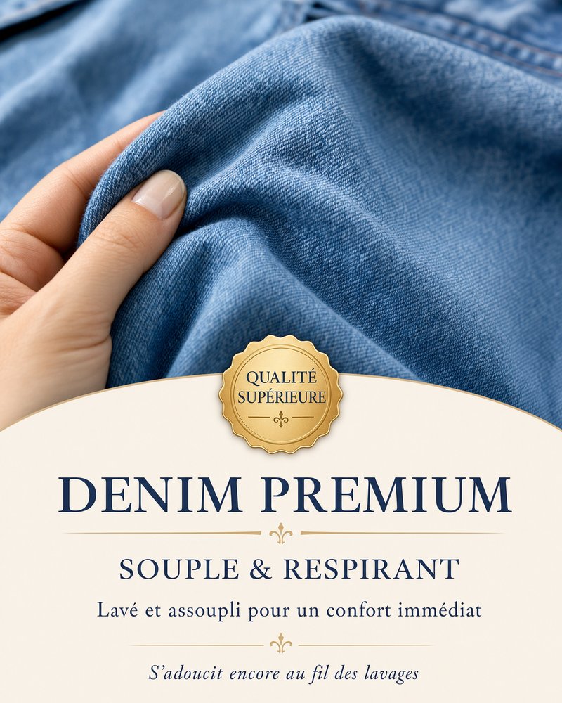 Faustine | Combishort Capri en Denim