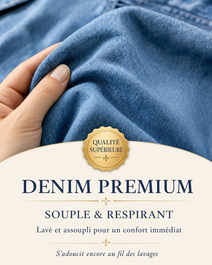 Faustine | Combishort Capri en Denim