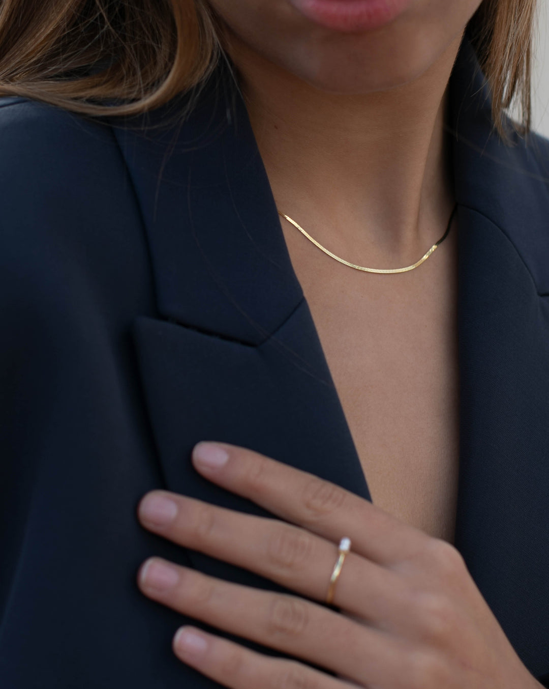 Collier à chaîne plate