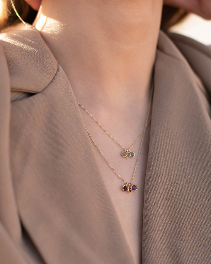 Collier TROIS en pierre de lune