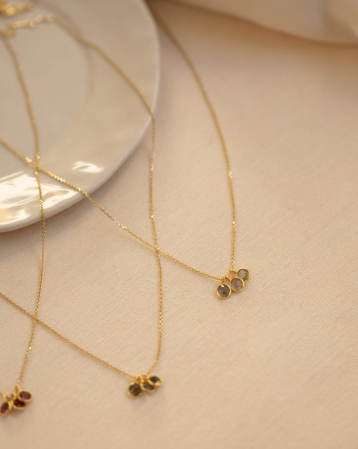 Collier TROIS en pierre de lune