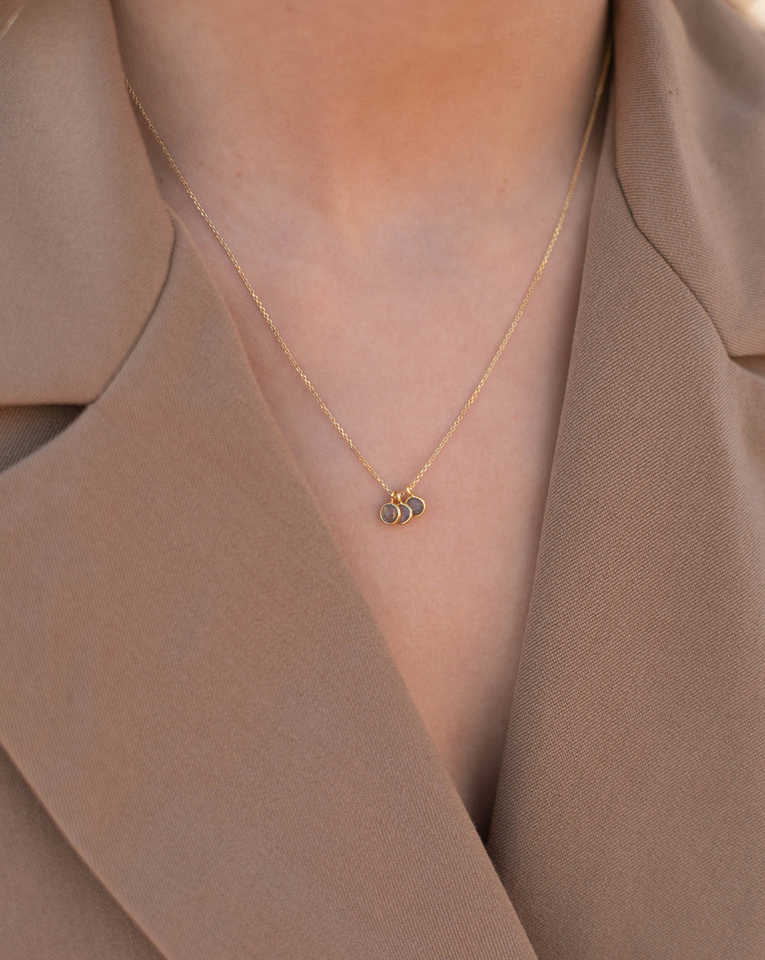 Collier TROIS en pierre de lune