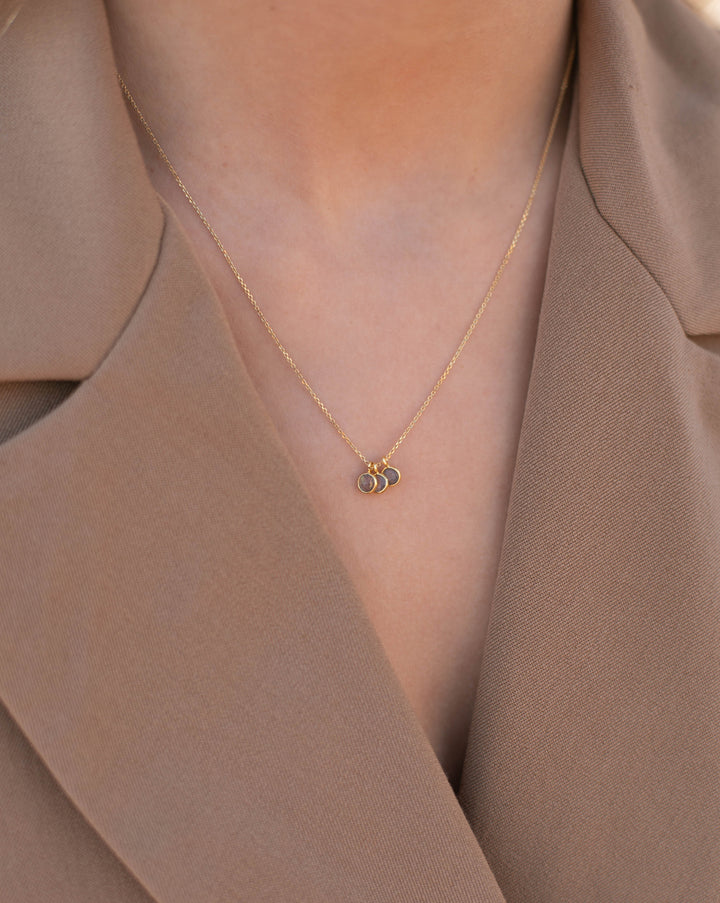 Collier TROIS en pierre de lune