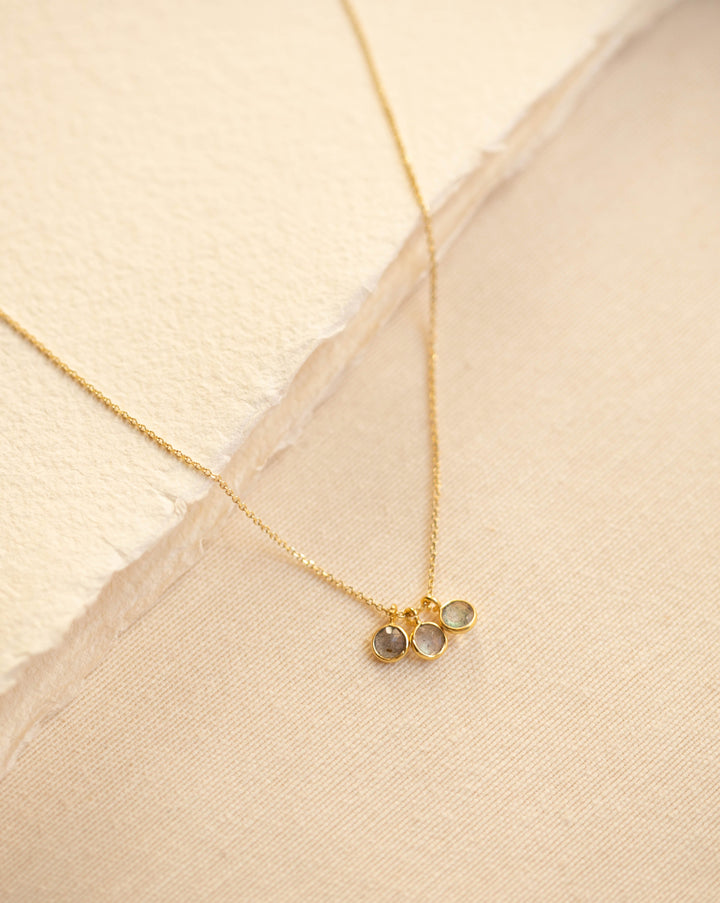 Collier TROIS en pierre de lune